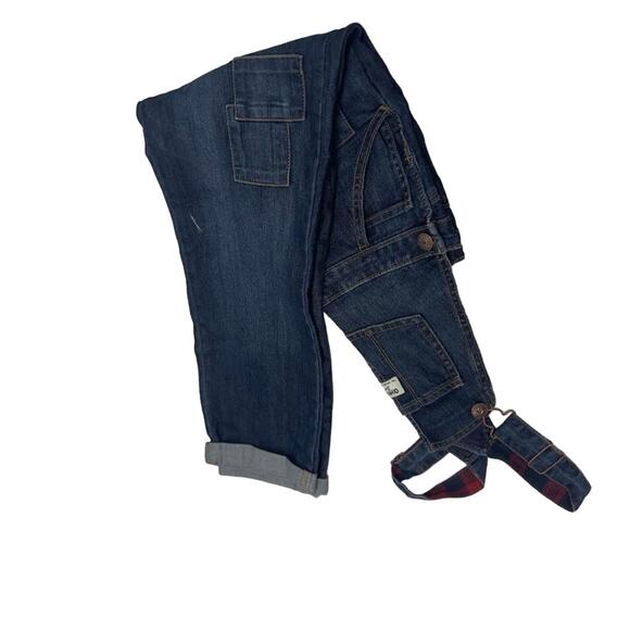 NWT! OshKosh B'gosh Girls Sparkle Denim Overalls SIZE-8 - Picture 2 of 4